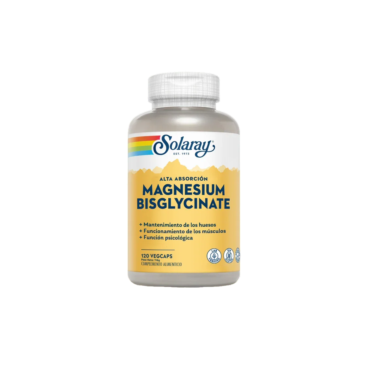 SOLARAY BISGLYCINATO DE MAGNESIO 120 CAPS