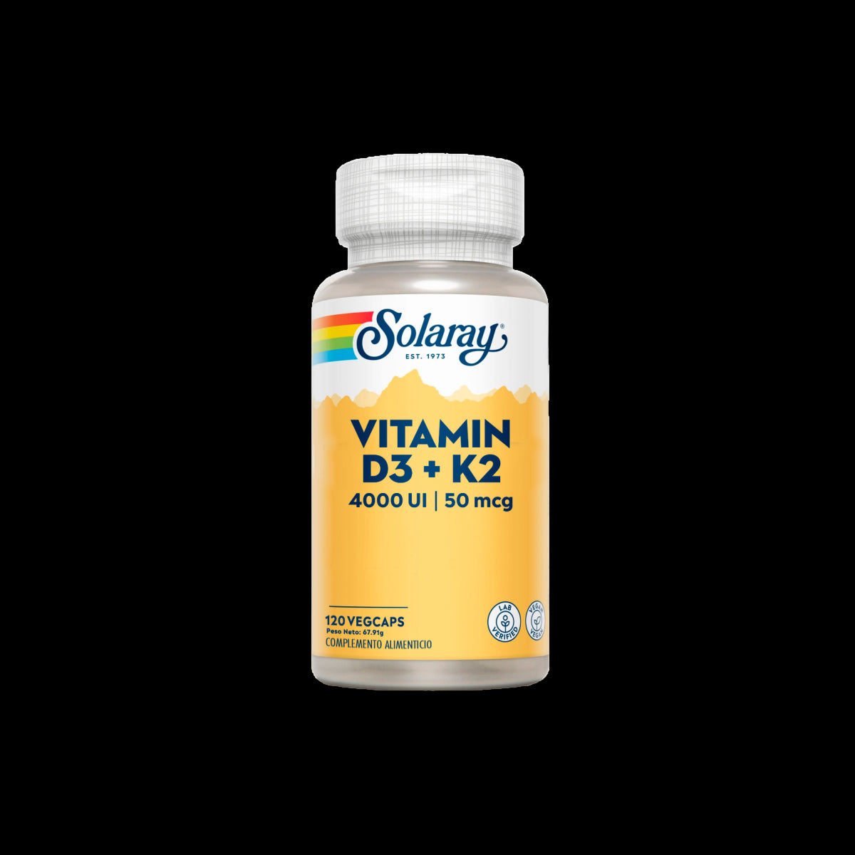 Solaray Vitamina D3 + K2 60 Cápsulas