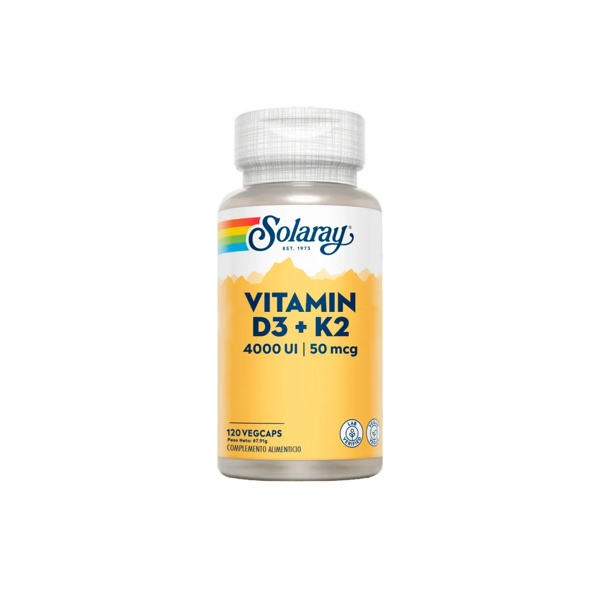 Solaray Vitamina D3 + K2 60 Cápsulas