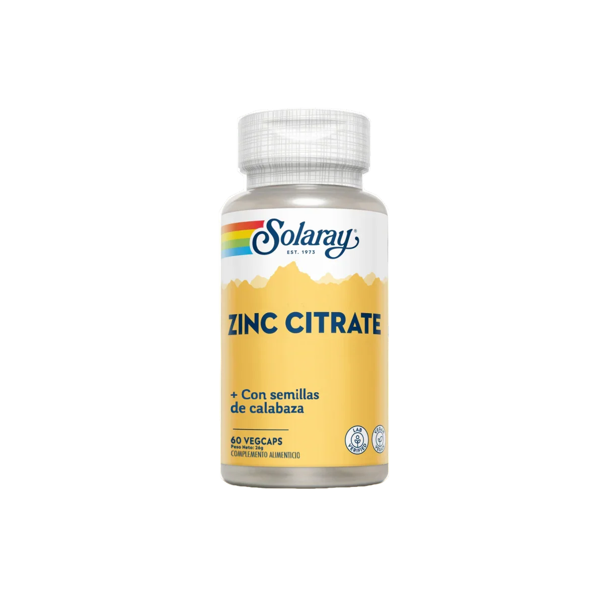 SOLARAY ZINC CITRATO + SEMILLA CALABAZA 60 CAPS