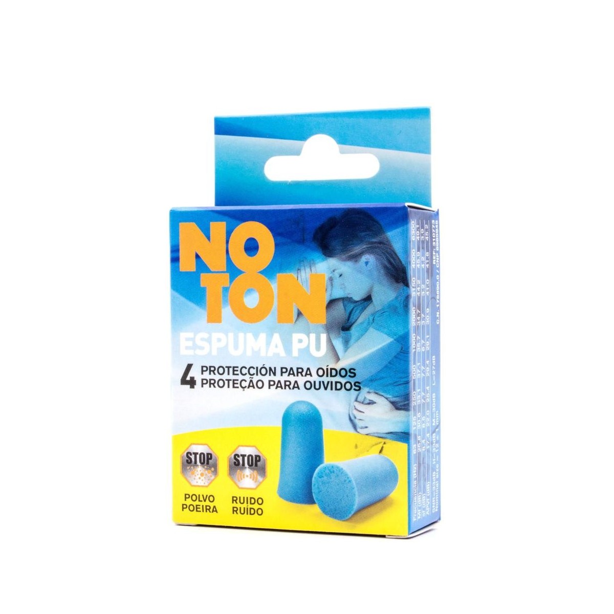 TAPONES OIDOS ESPUMA PU NOTON 4 UNIDADES