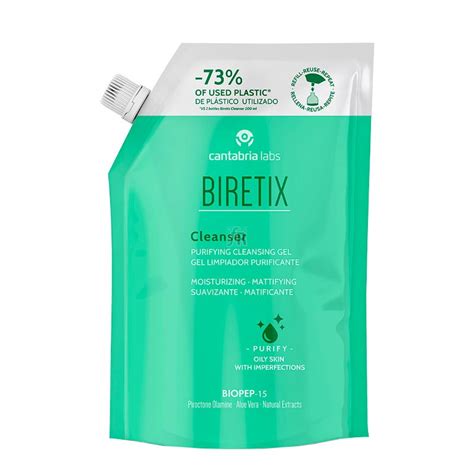 BIRETIX CLEANSER GEL LIMPIADOR PURIFICANTE 1 ENVASE 400 ml REFILL