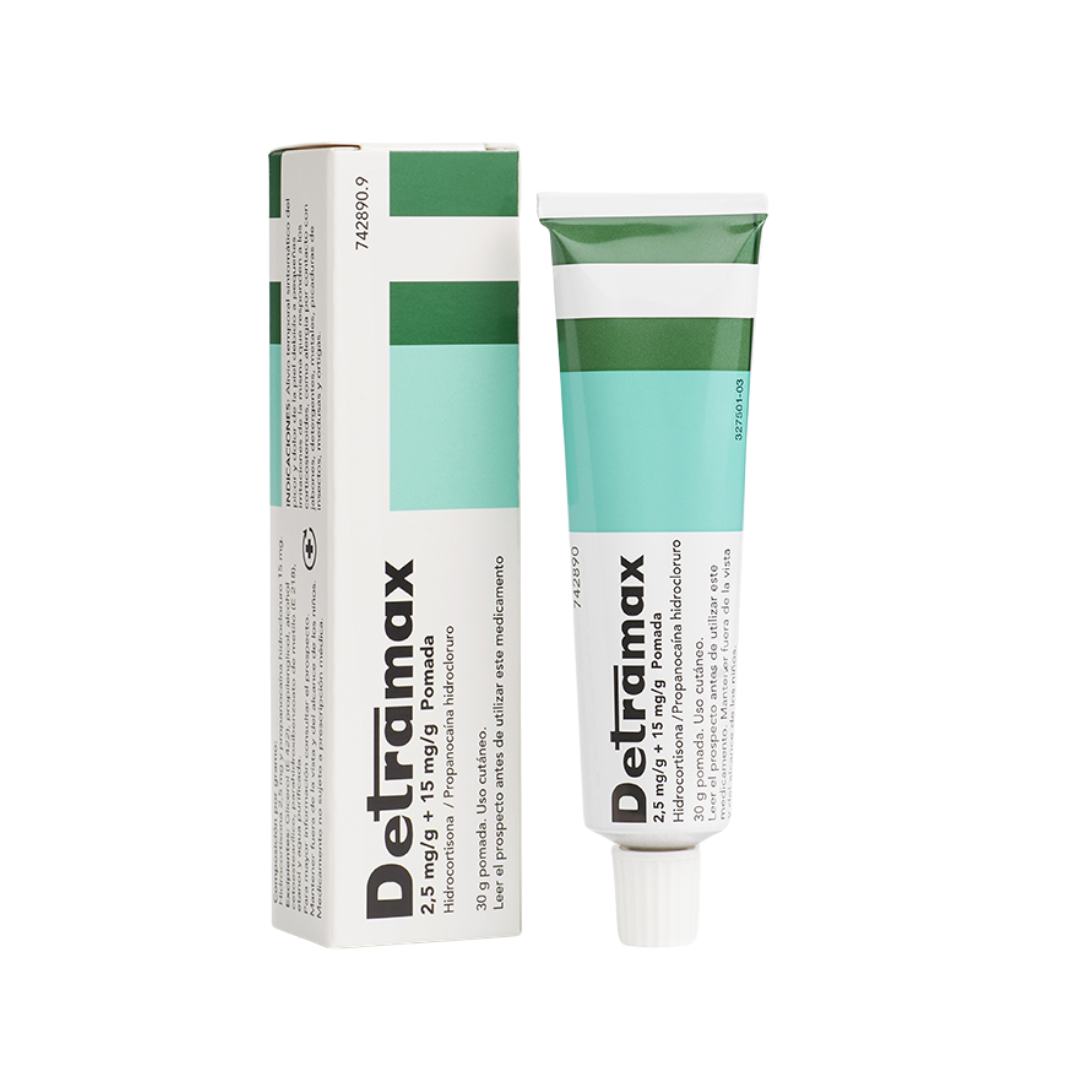 Detramax Hidrocortisona 2.5 mg/g + Propanocaína Hidrocloruro 15/g pomada  30 g
