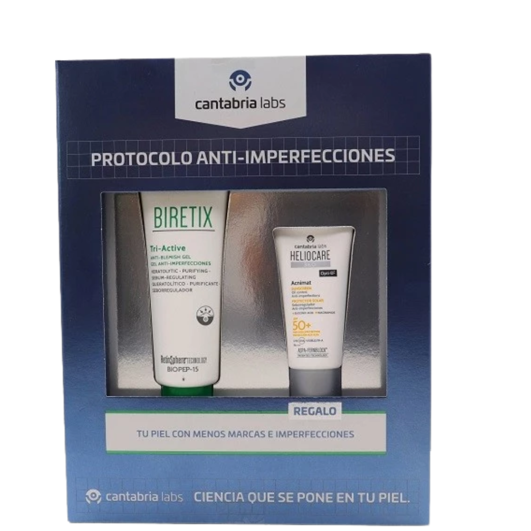 Biretix Pack Triactive 50 ML + Heliocare Acnimat Minitalla Regalo
