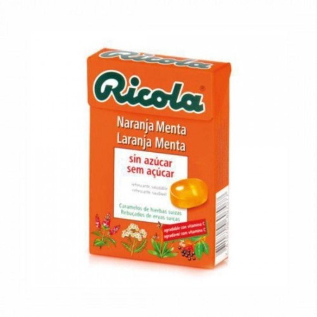 RICOLA CARAMELOS SIN AZUCAR 1 ENVASE 50 G SABOR NARANJA