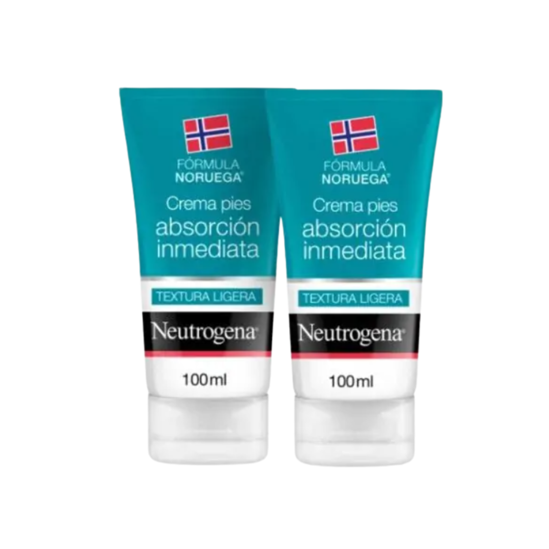 Neutrogena Crema De Pies Absorción Inmediata 2 Envases 100 ml
