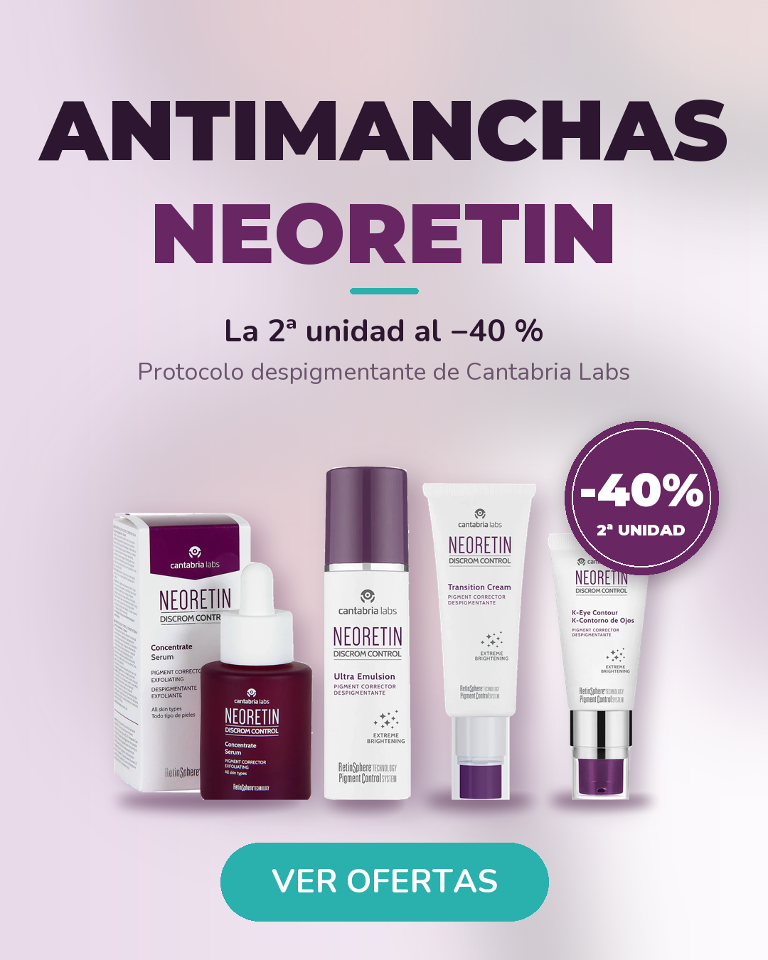 Neoretin antimanchas: la 2ª unidad al 40 % en Farmacia Carmen Ramírez