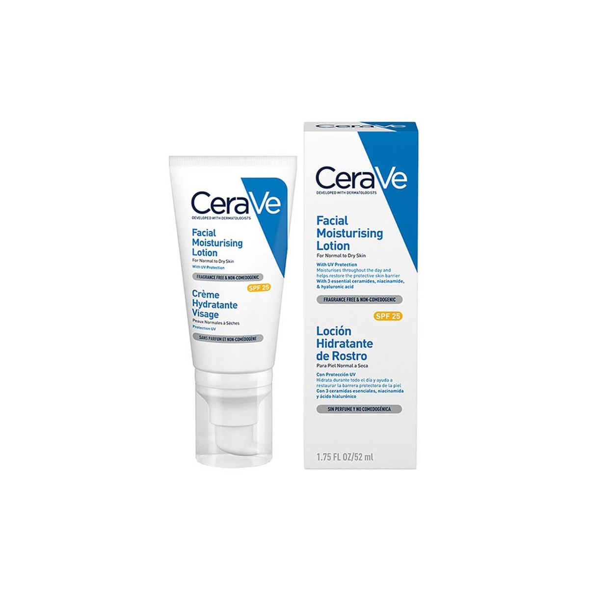 CERAVE LOCION HIDRATANTE DE ROSTRO SPF 25 1 ENVASE 52 ML