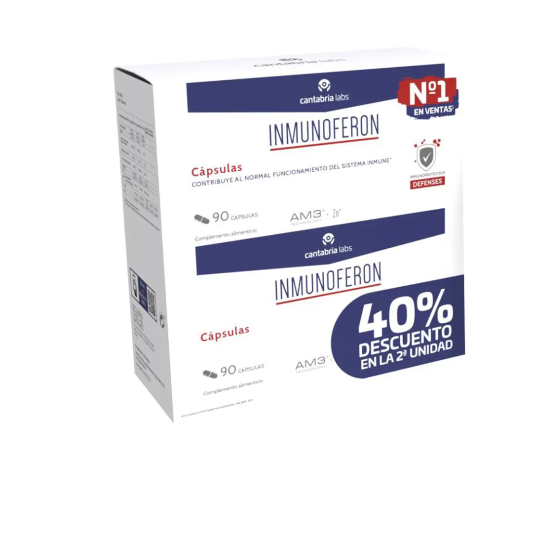 Inmunoferon 90 Cápsulas + 90 Cápsulas al 40% Dscnt. 180 Cápsulas