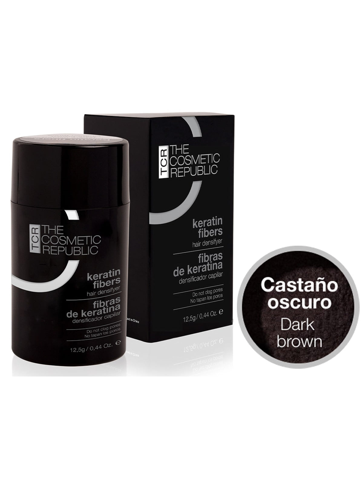 TCR Fibras De Keratina Castaño Oscuro 12.5G