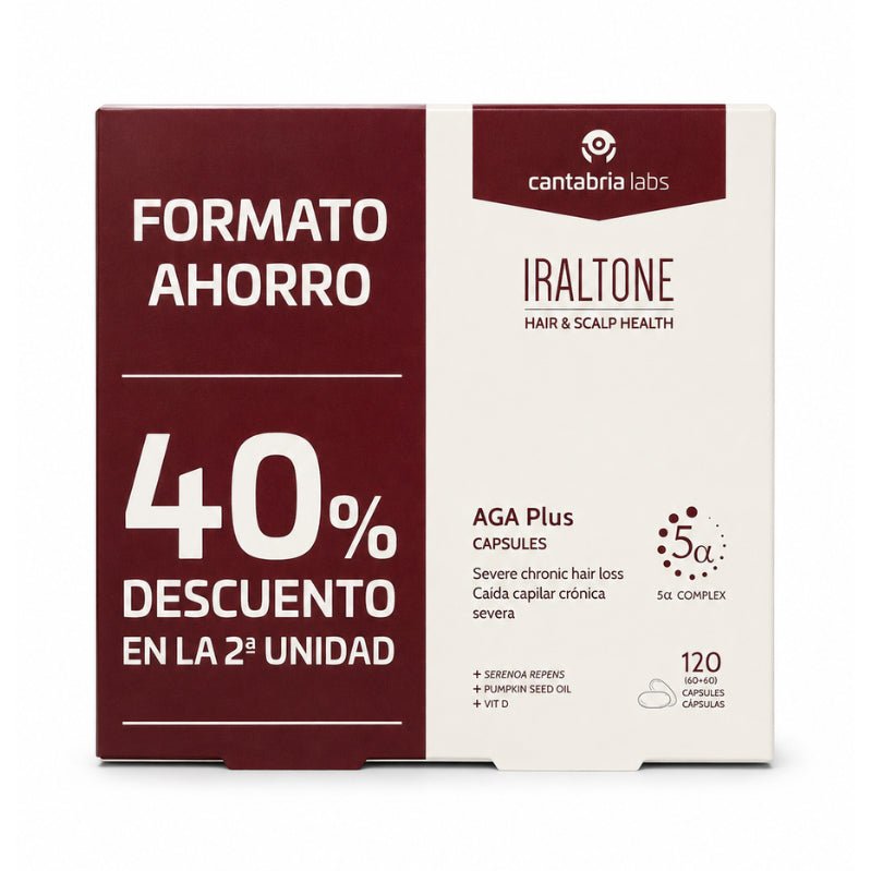 Estuche Iraltone AGA Plus Formato Ahorro 120 cápsulas