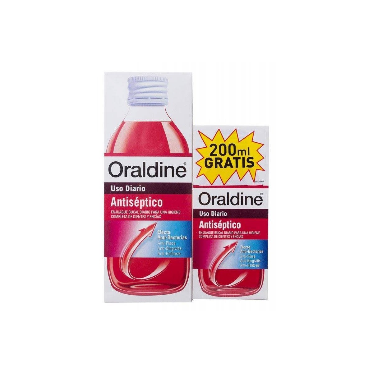 ORALDINE ANTISEPTICO 1 ENVASE 400 ML + 1 ENVASE