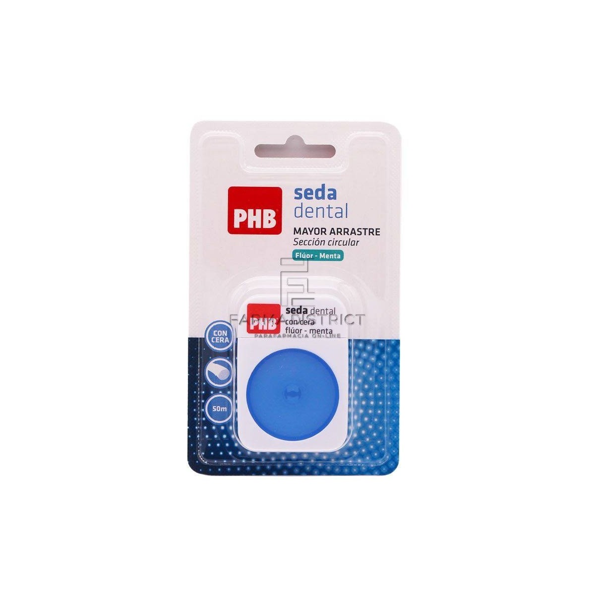 PHB FLUOR MENTA SEDA DENTAL NYLON CON CERA 50 M