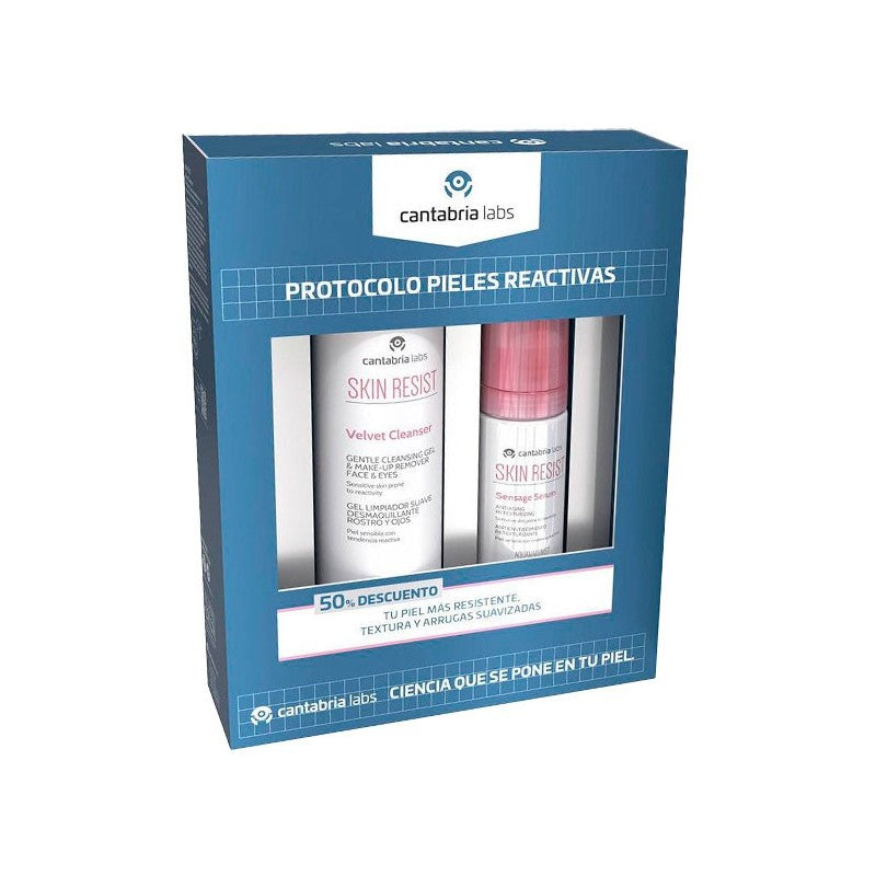 Estuche Skin Resist Protocolo Pieles Reactivas con Velvet Cleanser y Sensage Sérum