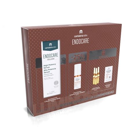 ENDOCARE PACK SERUM RADIANCE C FERULIC + CONTORNO OJOS + AMPOLLA + PEEL MASK